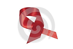 Red Satin Ribbon in Support of Aids Awareness