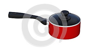 Red Saucepan on White photo