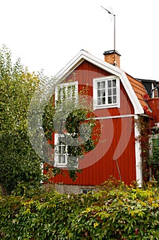 Red Scandinavian house