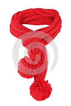 Red scarf isolated.