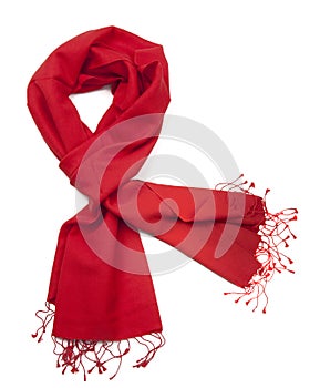 Red scarf or pashmina