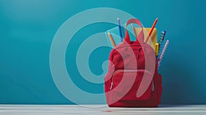 The red school backpack.AI generated image