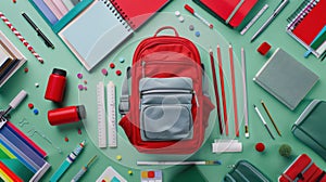 The Red School Backpack.AI generated image