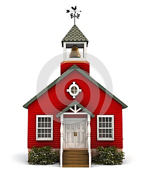 Red Schoolhouse Facade