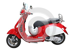 Red scooter photo