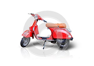 Red scooter photo