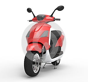 Red scooter