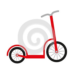 Red scooter