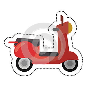 red scooter transport vehicle image