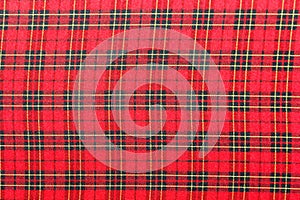 Red scott pattern fabric texture