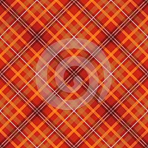 Red scottish checked fabric seamless pattern