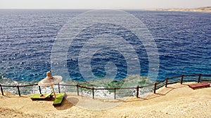 Red Sea coastline in Sharm El Sheikh, Egypt