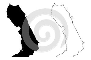 Red Sea Governorate map vector