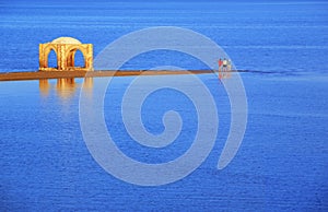 Red Sea with old mosque