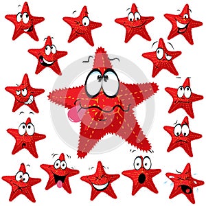 Red sea star cartoon