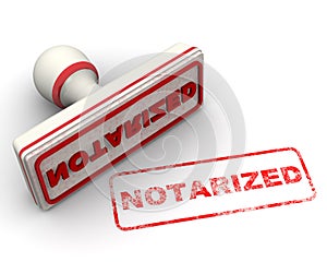 Notarized. Seal and imprint photo