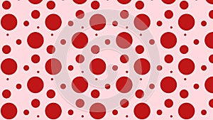 Red Seamless Random Circle Dots Background Pattern