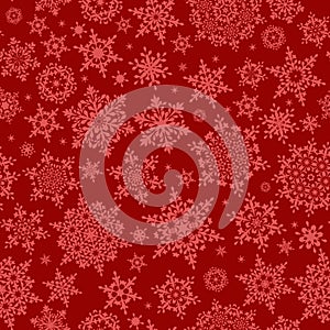 Red seamless snowflake pattern. EPS 10