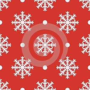 Red seamless snowflake pattern illustratiom
