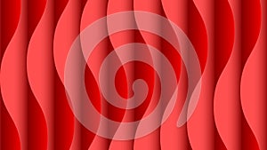 Red Seamless wavy texture background with volume effect