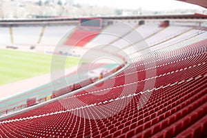 red seats at the stadium