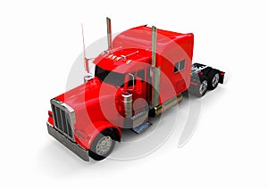 Red Semi Truck