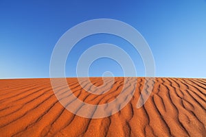 Red sand dune on a clear day, Northern Territory, Australia