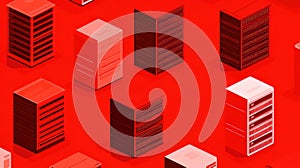 Red Server Racks