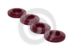 Red sew buttons