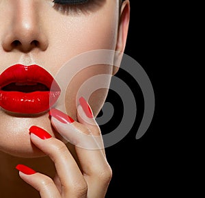 Red Lips and Nails photo