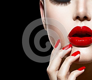 Red Lips and Nails