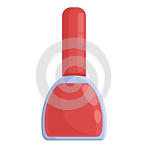 Red sexy nail polish icon, cartoon style