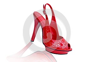 Red Shoe Sandal (With Clipping path)