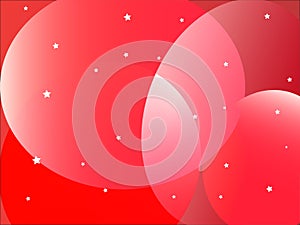 red shapes background