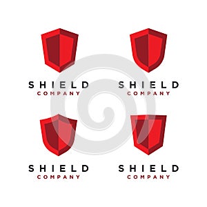 Red Shied logo set template