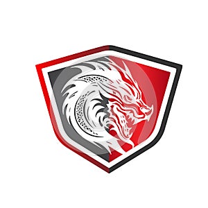 Red Shield Dragon Single Designs