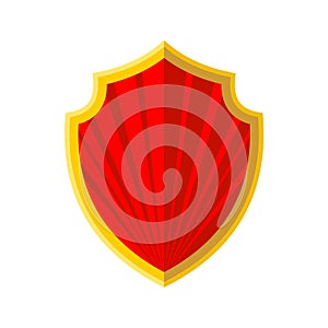 Red Shield with gold edging icon.