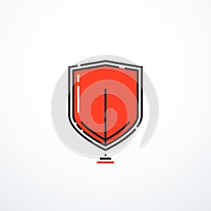 Vector red shield icon