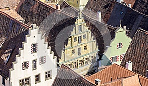 Red shingle roofs in Rothenburg ob der Tauber