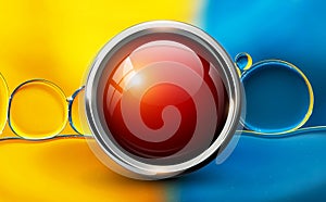 Red shiny button background