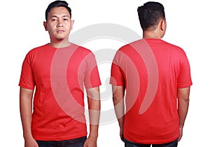 Red shirt mockup template