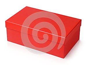 Red shoe box isolated on white