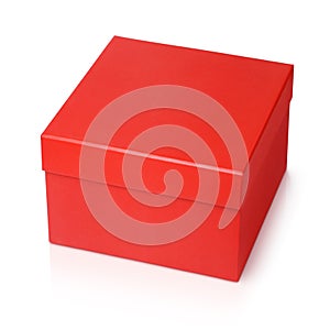 Red shoe box isolated on white