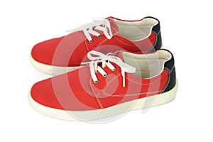 Red shoes islated on white background