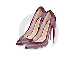 Red shoes Vector illustration