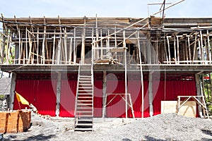 Red Shophouse Under Construction photo