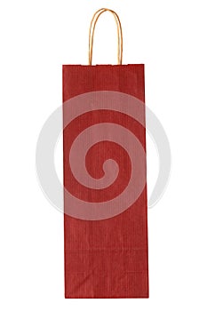 Red shopping bag isolated on white