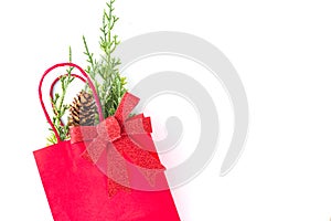 Red shopping bags for Christmas