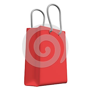 Red shopping sale bag.
