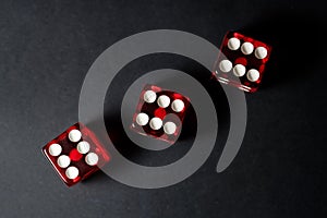 Red Sic Bo gambling dice